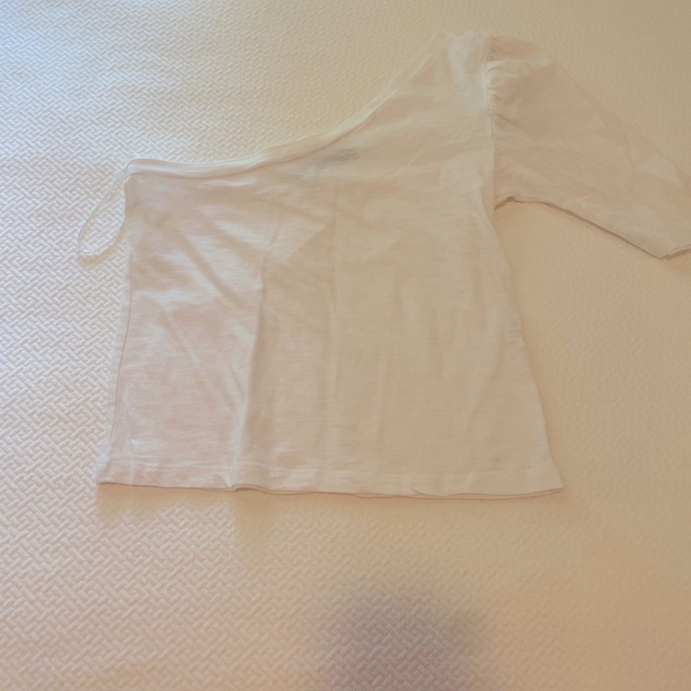 Size xs dèluc one shoulder white shirt